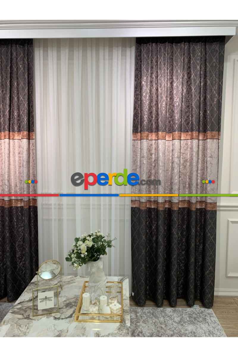 Brillant Fon Perde Yeni Moda Tasarım Renk Kanat Yan Perdeler Salon Misafir Odası Perde