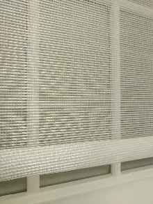 Yatak Odası - Bambu Tül Stor - Çiftli Sistem Tül Stor Perde (bamboo)- Krem