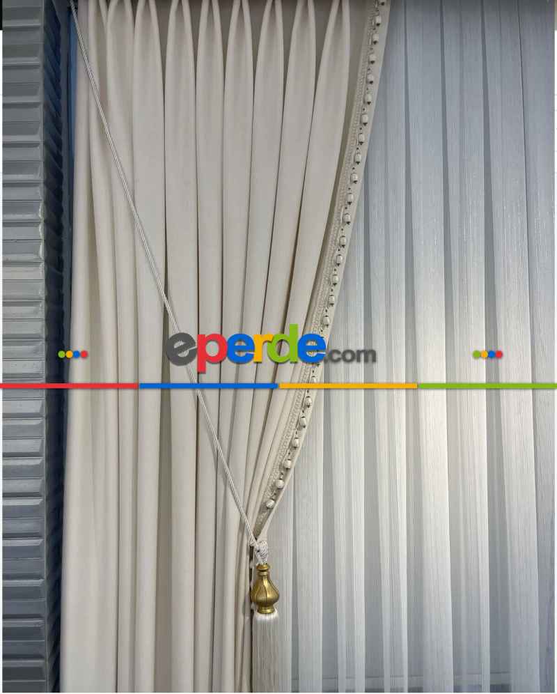 Simli Gümüş Ağır Gramajlı Dökümlü 1/3 Sık Pileli Ütü İstemeyen Tül Perde