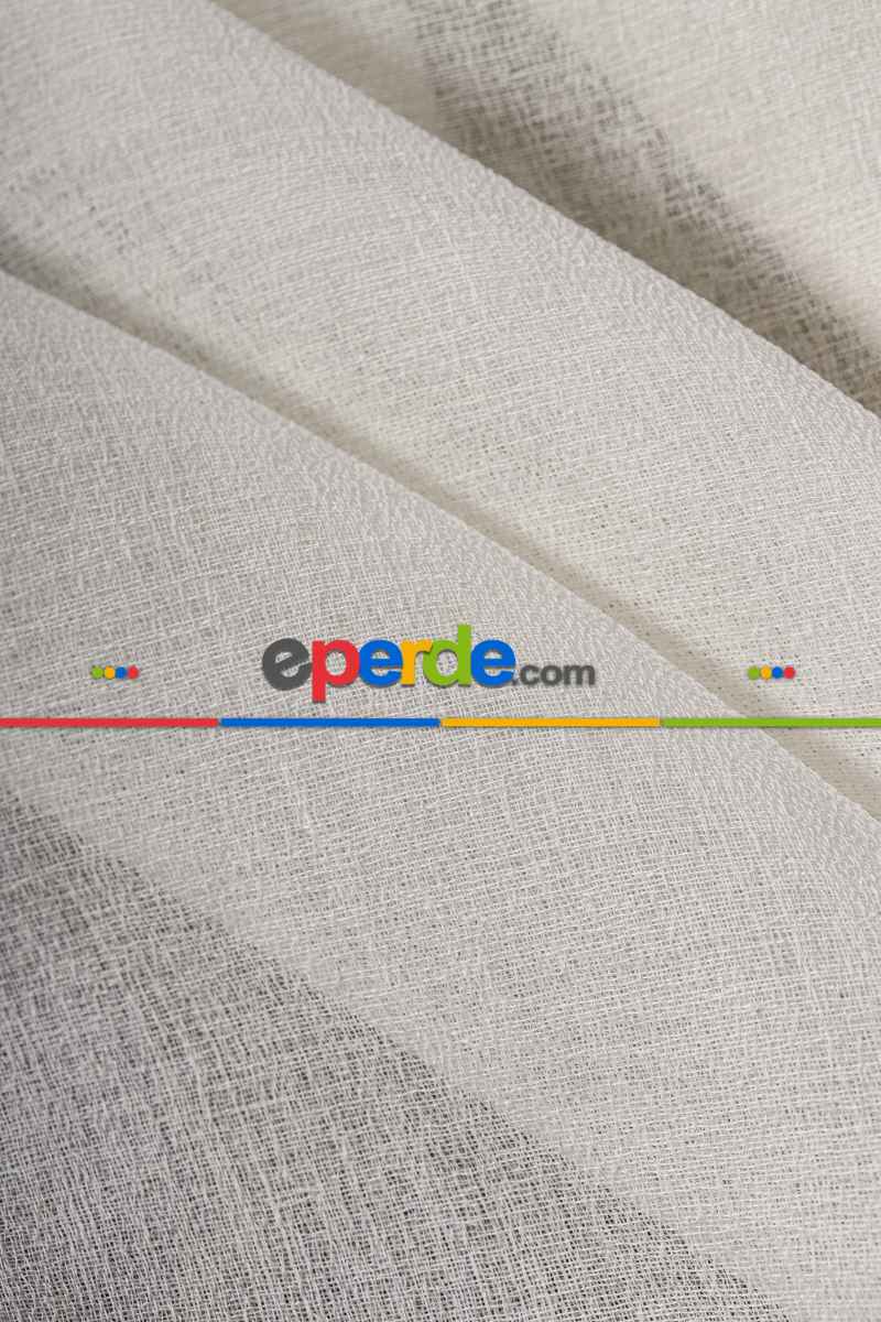 Yatak Odası - Orjinal Naturel Keten Düz Tül Perde