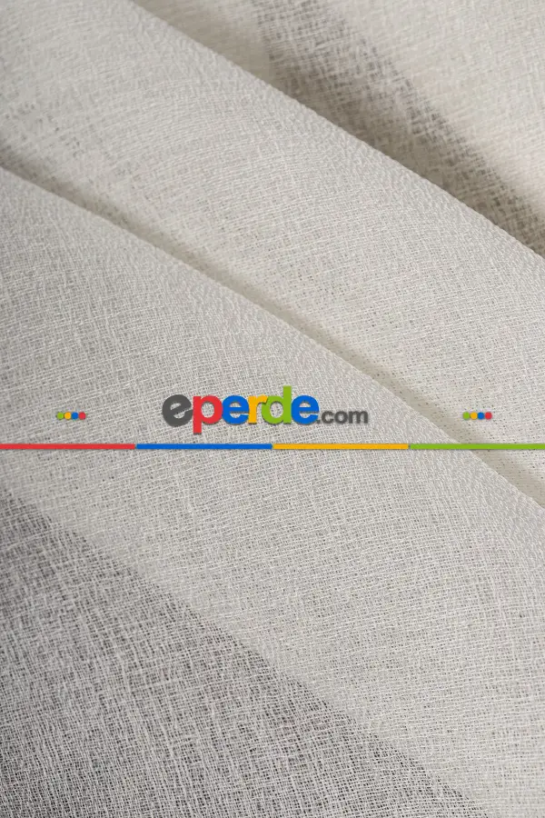 Orjinal Naturel Keten Düz Tül Perde
