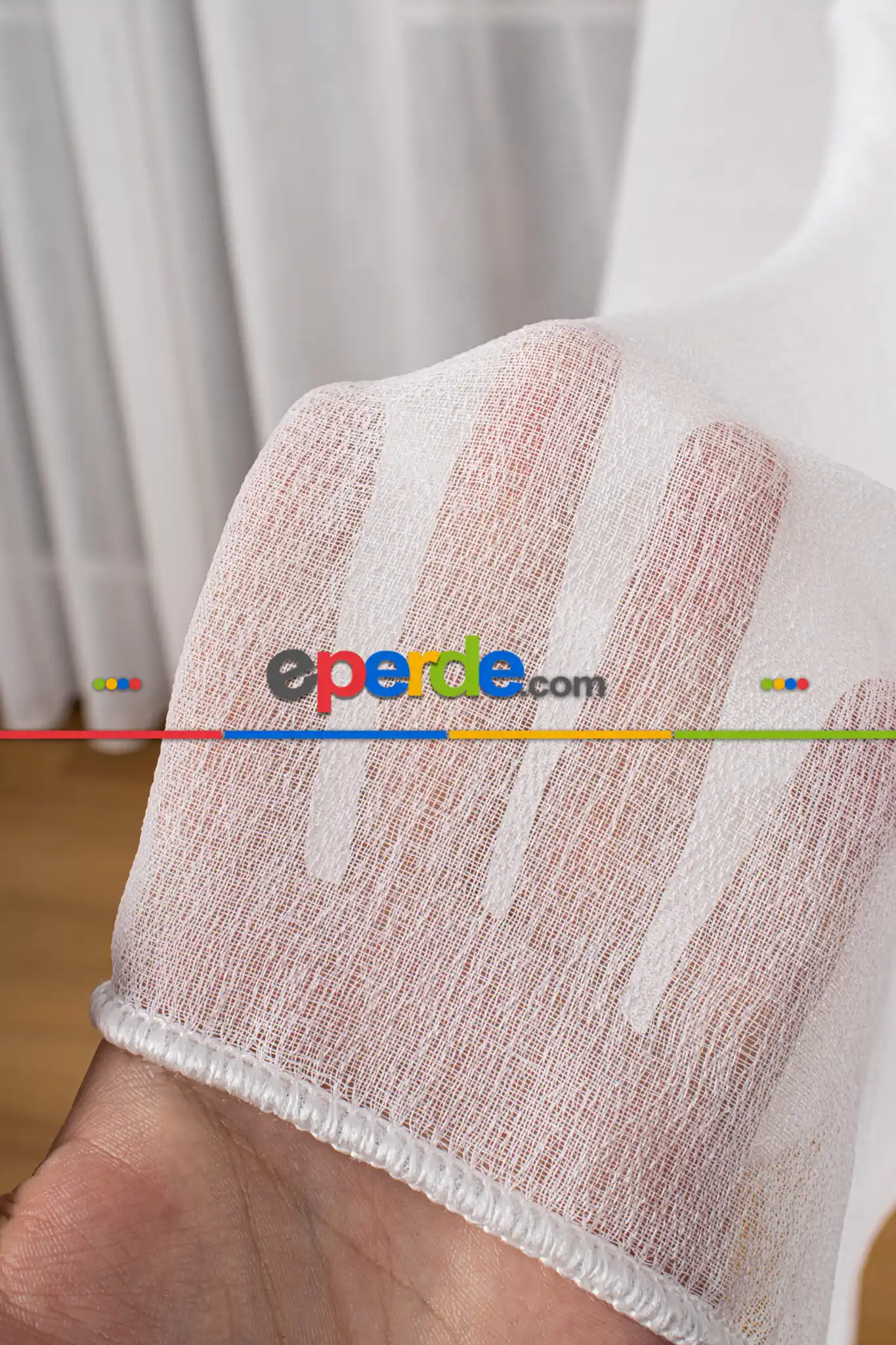 Salon Tül - Kum Düz Tül Perde