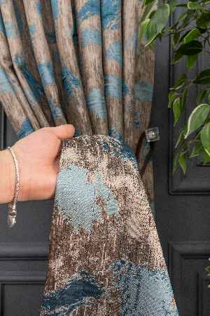 PatineDesenli Desenli Jakar Fon Perde 180 Cm