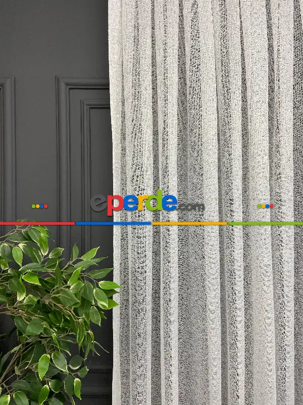 Mutfak - Fransız Dantel 2021 Tül Perde- Ekru