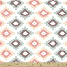 Etnik Desenli Fon Perde Evm233-4 Kumaşı Kalındır Duck Bezi Değildir- Beyaz-Krem-Pembe-Mavi Açık-Gül Kurusu