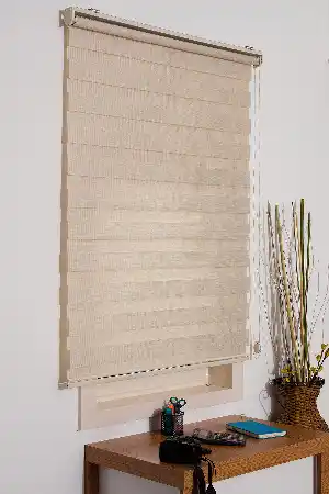 Krem Bambu Zebra Perde- Krem