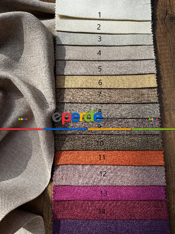 Yatak Odası - Kevin Keten Fon Perde Yüksek Gramaj Kaliteye Önem Verenler İçin