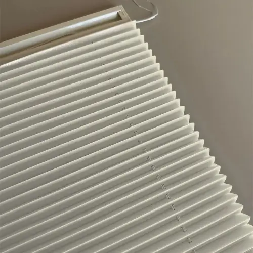 Brillannt Plisel Perde - Cam Balkon Perdesi - Pimapen Perdesi - Krem Rengi (20 Renk) Kolay Montaj Yaylı Sistem, Vidalı Sistem Veya Yapıştırma