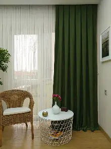 Oturma Odası - Soft Çimen Yeşili Fon Perde (180)- Yeşil Koyu Yeşil