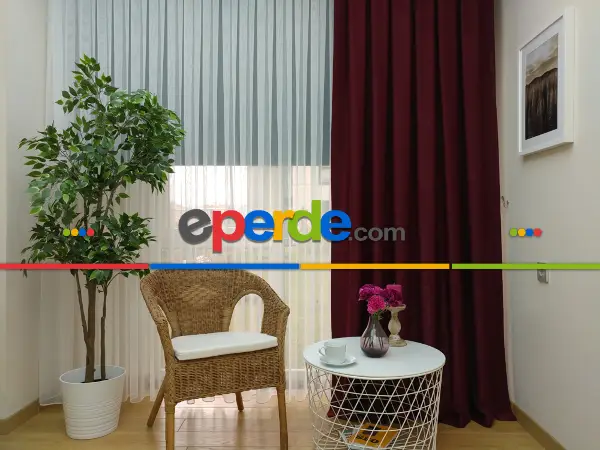 Soft Bordo Fon Perde (180)- Bordo