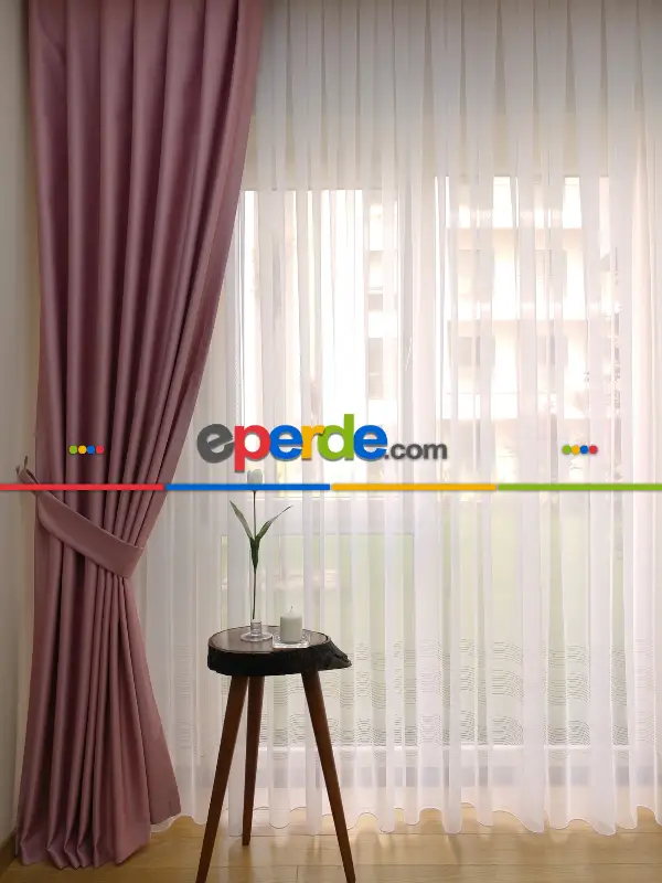 Gül Kurusu Blackout Düz Fon Perde- Gül Kurusu