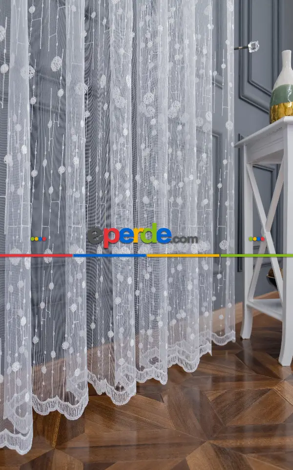 Brode Dünya Desen İşleme Nakış Tül Perde Moda Desen