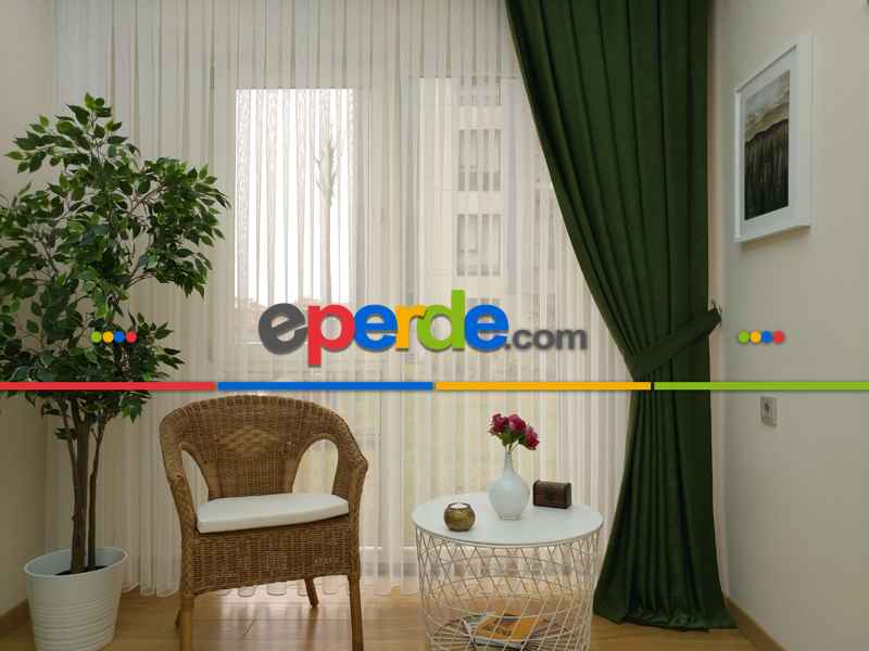 Soft Çimen Yeşili Fon Perde (180)- Yeşil Koyu Yeşil