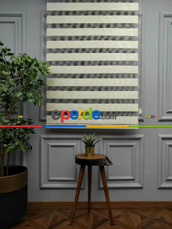 Salon Zebra Perde - 2021 Sezonu - Zebra Perde - Bambu Zebra Perde- Bej