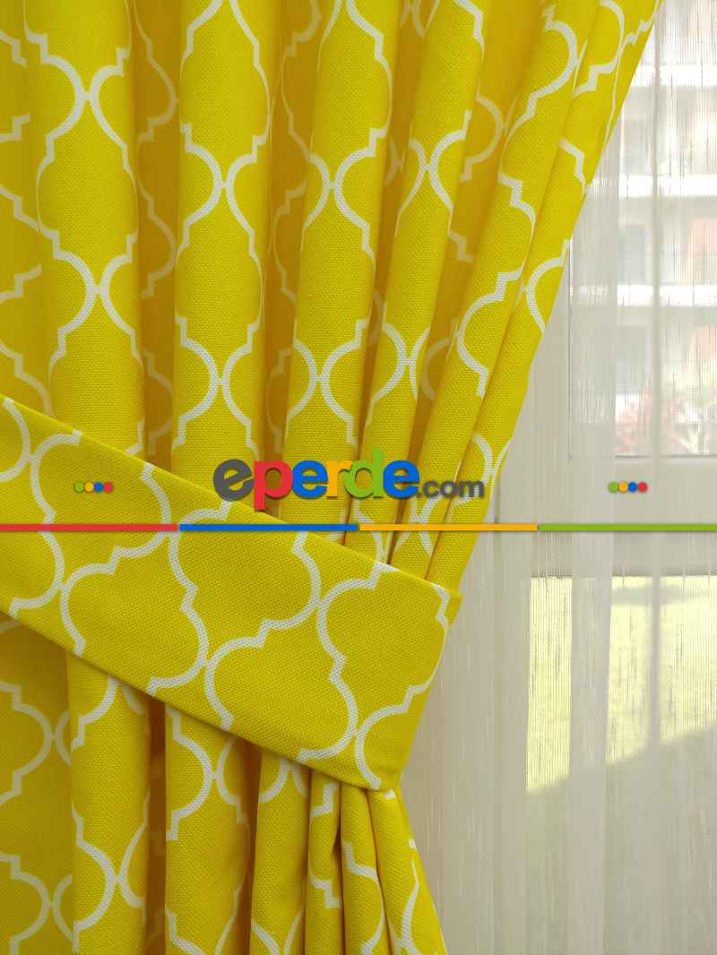 Mutfak Fon Perde- Sarı