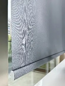 Parlak Antrasit Gri Karartma Blackout Stor Perde, Standart Metal Kasalı Yüksek Kalite Kornişe Kolay Montaj Seçenekli