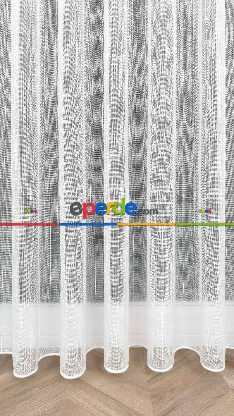 Mutfak - Natural Keten Tül Birinci Kalite İplikten Özel Üretilmiştir Ütü İstemez