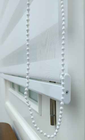 Zebra Perde-tual Beyaz Renk Düz Zebra Perde- Beyaz