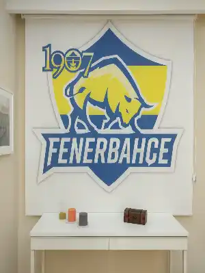 Fb Taraftar Fenerbahçe Baskılı Stor Perde- Lacivert-Sarı