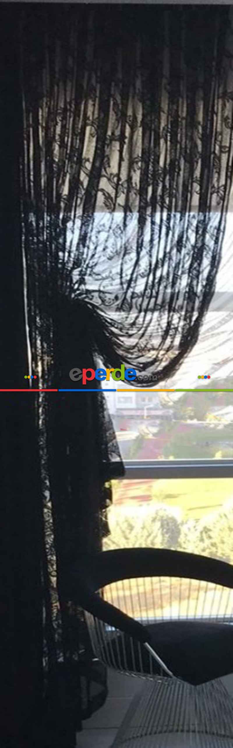 Siyah Renk Şal Desen Tasarım Yanki Kruvaze Tiystro Model