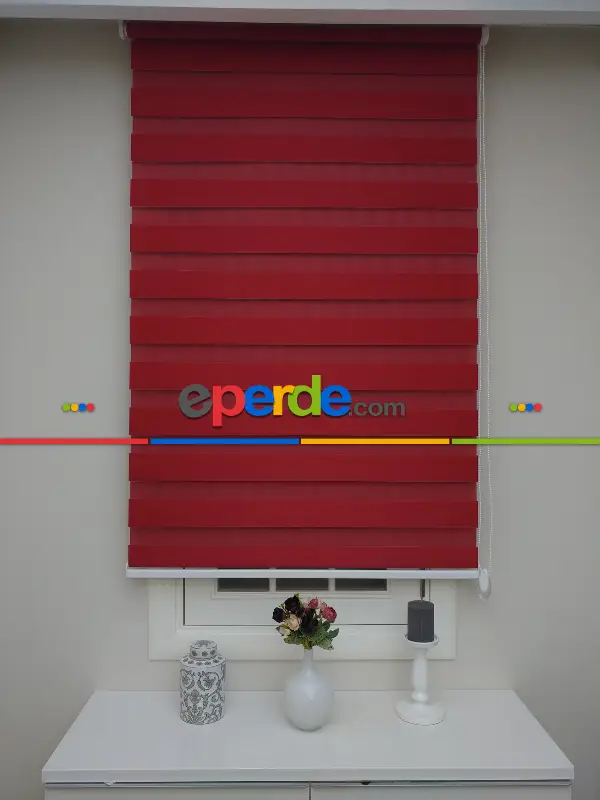 Salon Zebra - Rakipsiz Fiyat Son İndirim!!!İndirimli!!! Zebra Perde Kırmızı Zebra Ozel Fiyat- Kırmızı