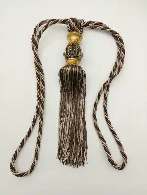 Fon Bağı Braçol Çift Renkli Kahve Krem- Kahverengi-krem-kahve