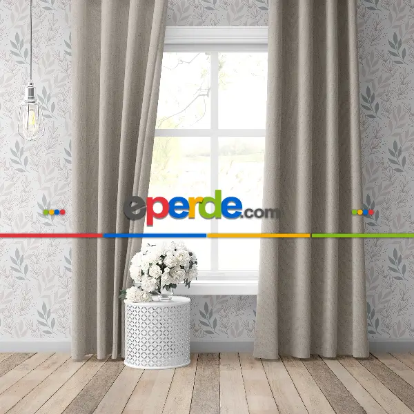 Blackout Karartma Tek Kanat Fon Perde Krem