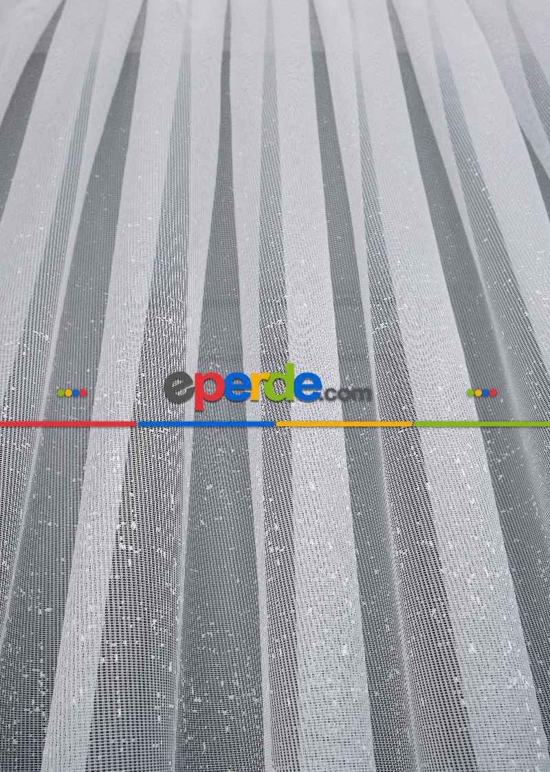 Modern Bej Rengi Degrade Geçişli Tül - Örme Dantel Tül