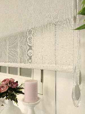 Çiftli Sistem Tül Stor Beyaz Krem Boğma Tül- Beyaz-krem