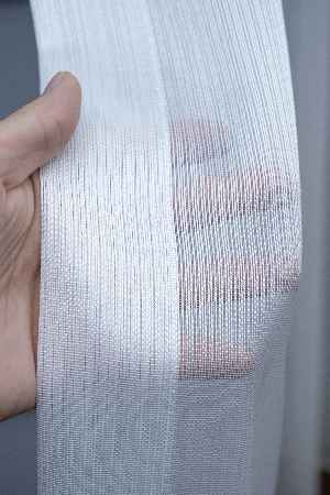 Düz Çizgili Tül -prd 2008 Pırıltılı - Dönergücü- Ekru - Kurşunlu Tül