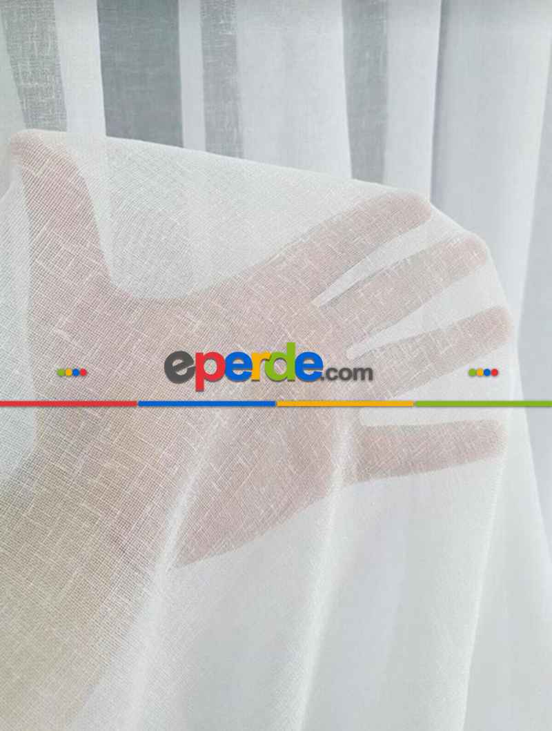 Salon - Salon Yatak Odası Çocuk Odası Natural Keten Tül Perde