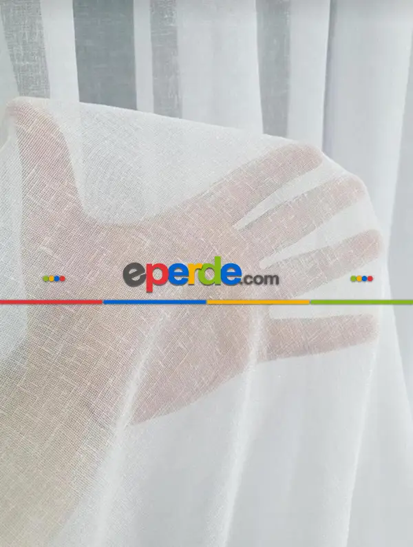 Salon - Salon Yatak Odası Çocuk Odası Natural Keten Tül Perde