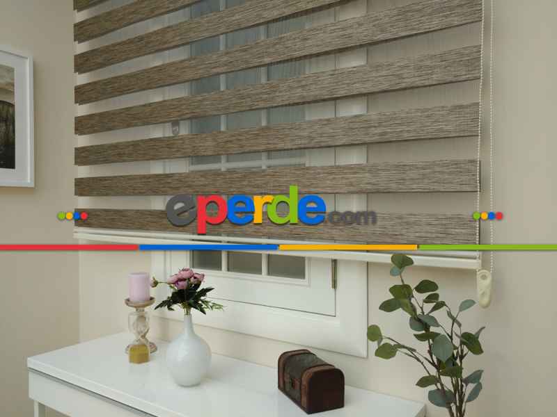 Oturma Odası - Zebra Perde -bambu Zebra (eco Serisi )- Vizon Rengi