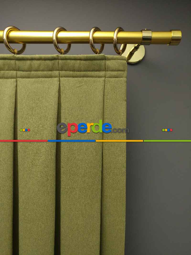 Salon Perdesi - Modern Bordürlü Salon Fon Perdesi İkon 2021 Elıte- Siyah