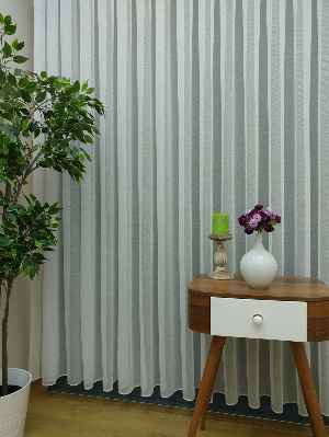 Ütü İstemeyen Düz Özel Dokulu Düz Tül Perde- Krem Açık