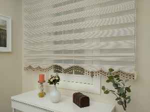 Zebra Perde - Dar Pileli Zebra Perde- Krem