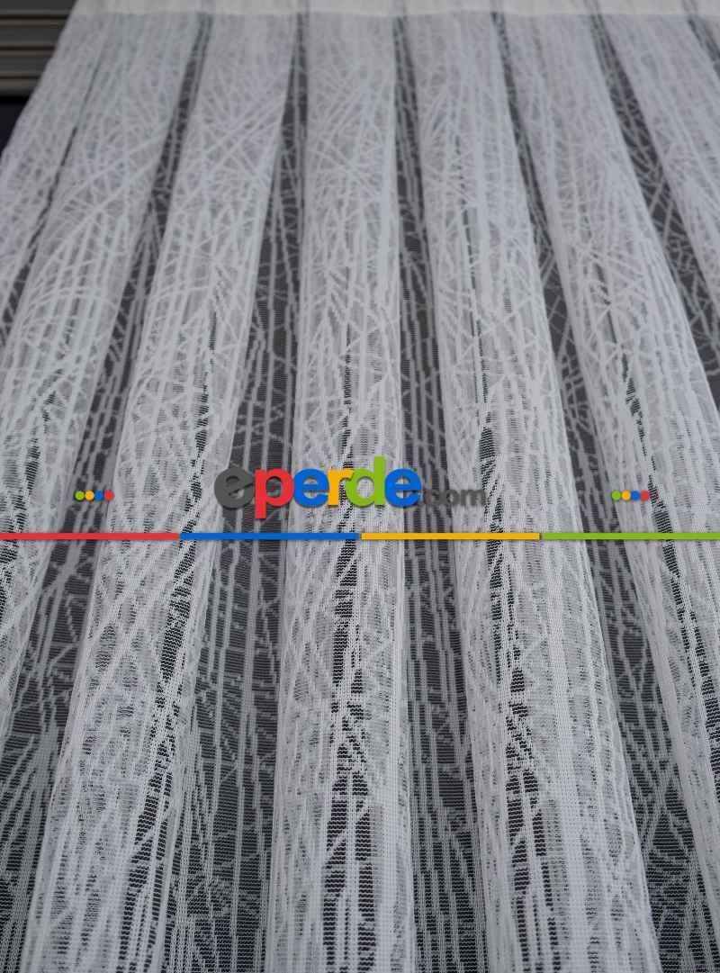 2023 Trend Örme Tül Perde Çok Dökümlü - Ütü İstemez - İtinalı Dikiş