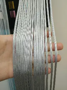 #üreticifirma İp Perde - Gri Renk Jumbo Zincir Serisi İp Perde- Gri