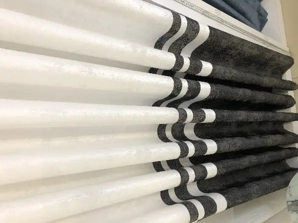 Gri Krem - Patine Desenli 1. Sınıf Jakarlı Pano Fon Perde