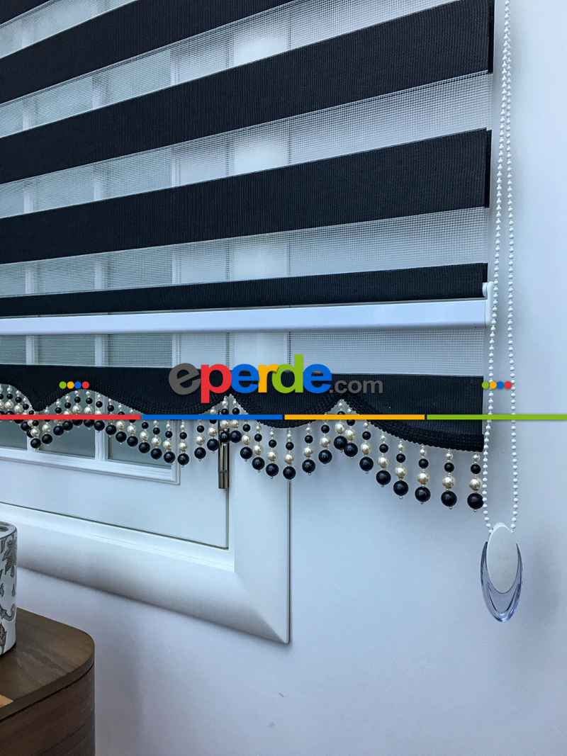 Zebra Perde - Düz Zebra Perde- Siyah