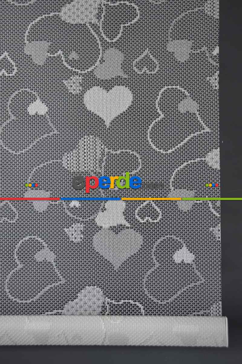 Halim Perdesan Dacuz-202 Beyaz Renk Etekli Veya Eteksiz Çift Mekanizmalı Tül Stor Perde