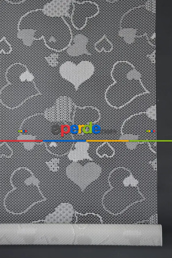 Halim Perdesan Dacuz-202 Beyaz Renk Etekli Veya Eteksiz Çift Mekanizmalı Tül Stor Perde