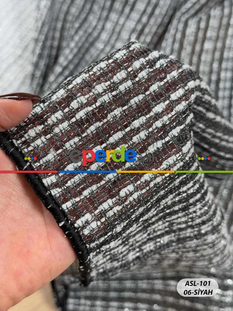 Simli Özel İplik Doğal Dokulu Düz Tül Perde - Özel Dokuma Ağır Gramajlı Premium