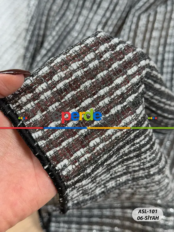 Simli Özel İplik Doğal Dokulu Düz Tül Perde - Özel Dokuma Ağır Gramajlı Premium