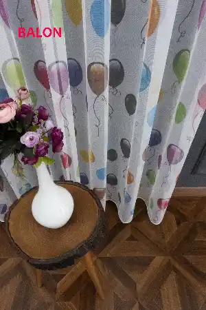 Bebek Odası - 6 Değişik Desen Çocuk Ve Genç Modern Tül Perde - Elit Ürün