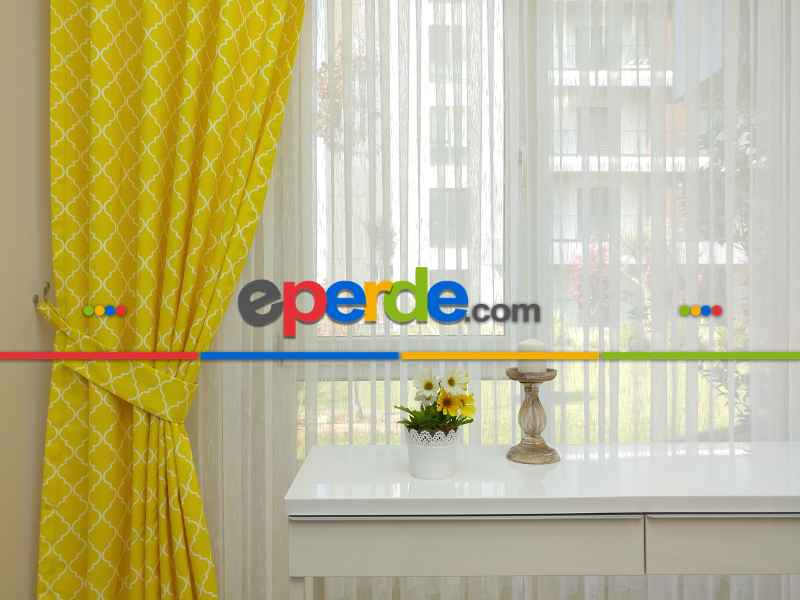 Mutfak Fon Perde- Sarı