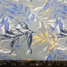 Yatak Odası - Yaprak Desenli Fon Perde Evm1518 Kumaşı Kalındır Duck Bezi Değildir-  Çok Renkli 2