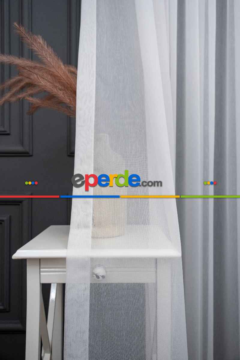 Lüx Ttm Bambu Tül Dökümlü Tül Ekru