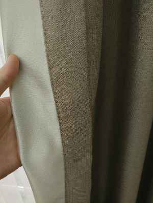 Blackout Fon Perde Hasır Dokulu - Işık Geçirmez ( Sitede Benzeri Yoktur. )- Kahverengi