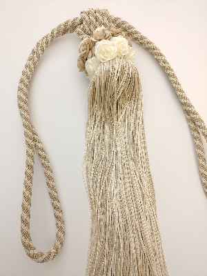 Krem Bej Braçol Perde Bağı- Krem-bej